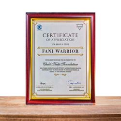 Appreciation Certificate from Xavier University
